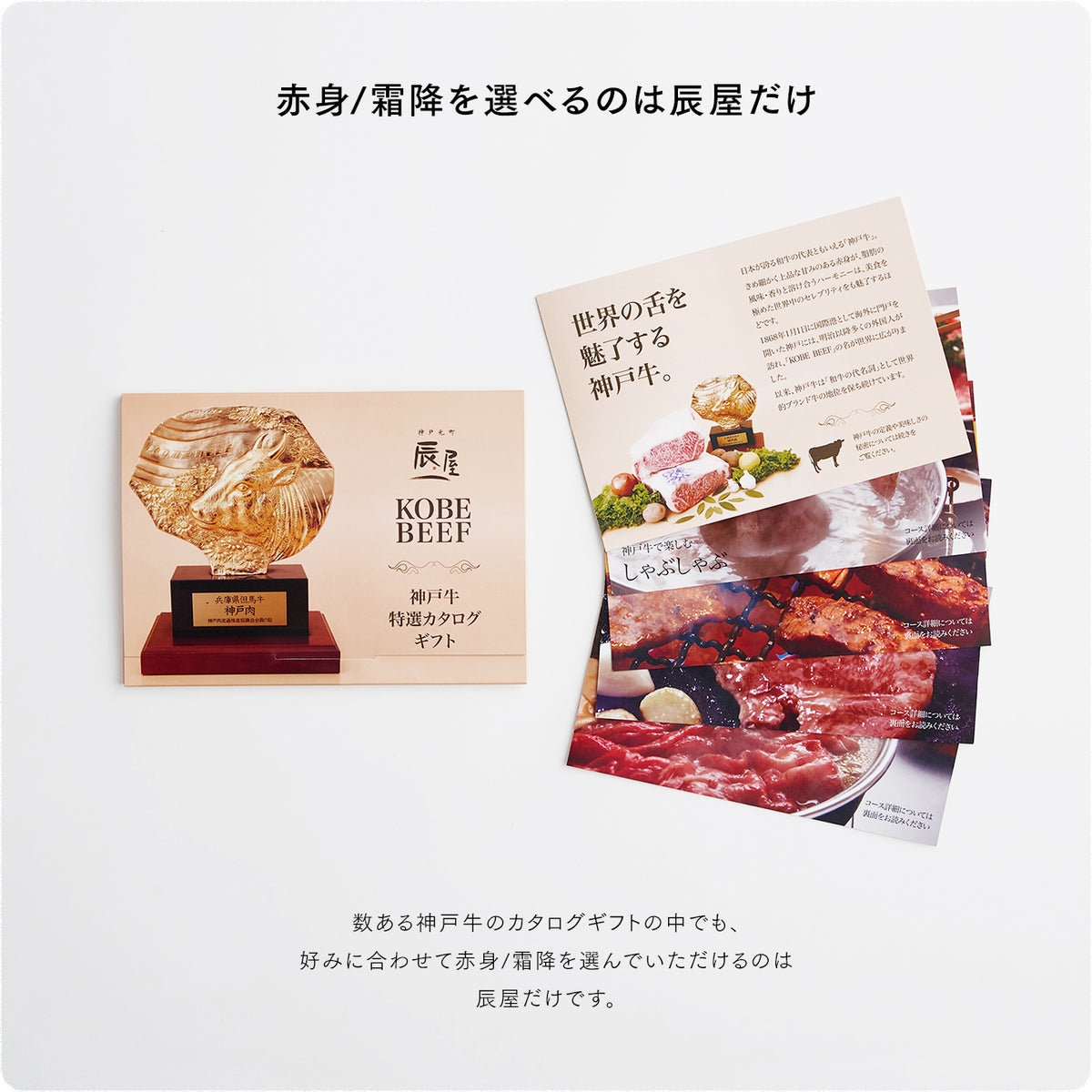 Kobe beef special catalog gift 15,000 yen course mail order Kobe  Motomachi Tatsuya 神戸牛の通販 神戸元町辰屋